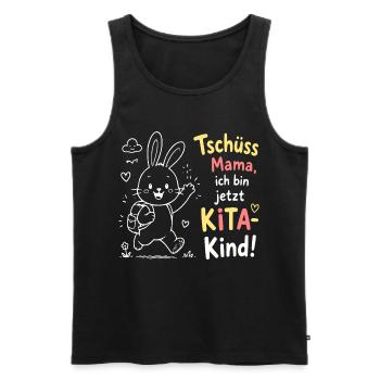 Kita Kind Bunny Abschied Motiv - Männer Premium Bio Tank Top - Schwarz - Vorne - Michal (187cm)