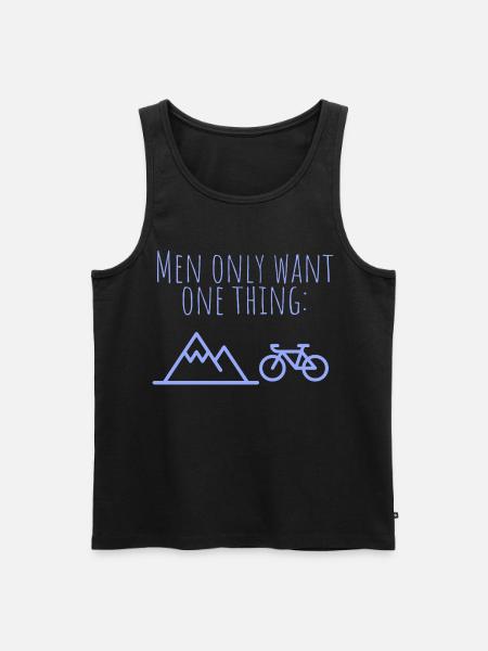 Only one thing: mountains and bike - Men's Premium Organic Tank Top - black