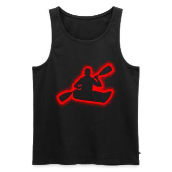Kayak Pédalo Enfants Hommes Garçons Canoë - Débardeur bio Premium Homme - noir - Devant - Michal (187cm)
