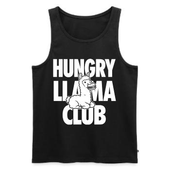 Club Hungry Lama avec burger - Débardeur bio Premium Homme - noir - Devant - Michal (187cm)