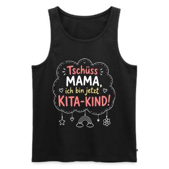 Kita-Kind Abschied von Mama - Männer Premium Bio Tank Top - Schwarz - Vorne - Michal (187cm)