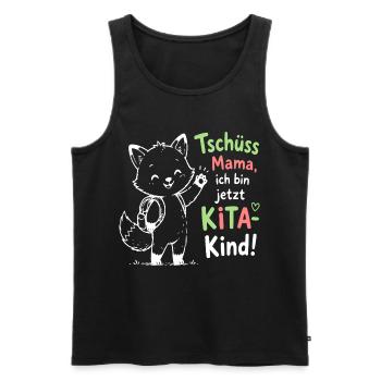 Kita Abschied Fox Illustration - Männer Premium Bio Tank Top - Schwarz - Vorne - Michal (187cm)