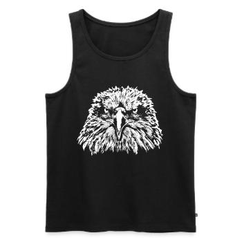 Eagle / Head / Bald Eagle - Men's Premium Organic Tank Top - black - Front - Michal (187cm)