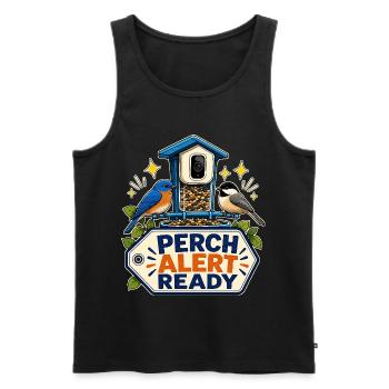 ALERTE PERCHOIR PRÊTE - Débardeur bio Premium Homme - noir - Devant - Michal (187cm)
