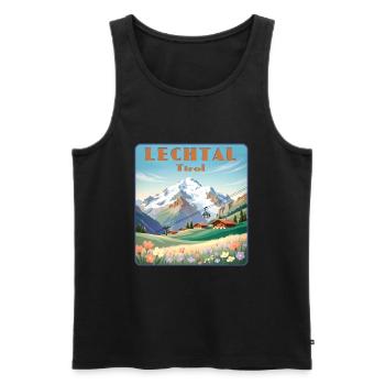 Lech Valley - Men's Premium Organic Tank Top - black - Front - Michal (187cm)