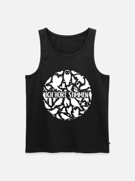 Vogelsilhouetten Vogelstimmen - Männer Premium Bio Tank Top - Schwarz