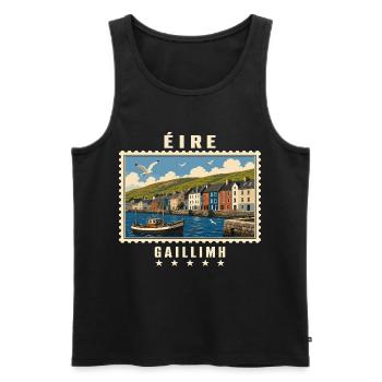 Irland Galway Vintage Reisemarke - Männer Premium Bio Tank Top - Schwarz - Vorne - Michal (187cm)
