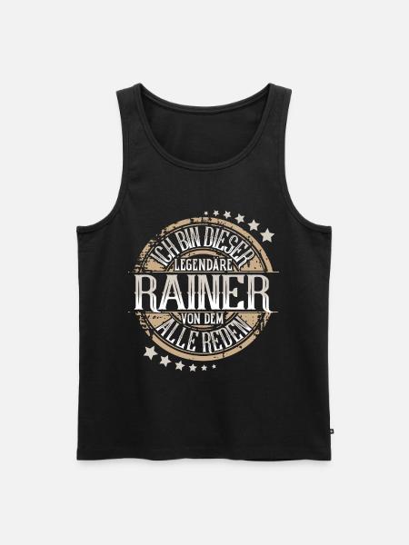 Rainer - Männer Premium Bio Tank Top - Schwarz