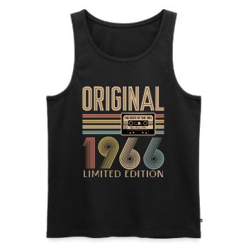 60th birthday, 60 years - Men's Premium Organic Tank Top - black - Front - Michal (187cm)