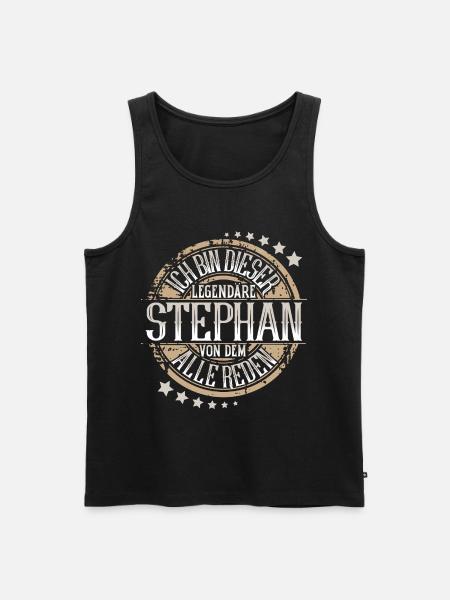Stephan - Männer Premium Bio Tank Top - Schwarz