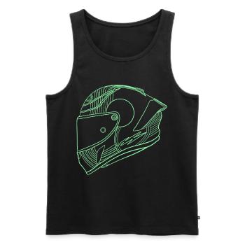 Helm - Männer Premium Bio Tank Top - Schwarz - Vorne - Michal (187cm)