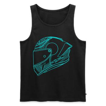 Helm - Männer Premium Bio Tank Top - Schwarz - Vorne - Michal (187cm)