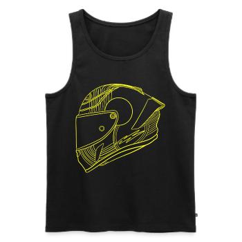 Helm - Männer Premium Bio Tank Top - Schwarz - Vorne - Michal (187cm)
