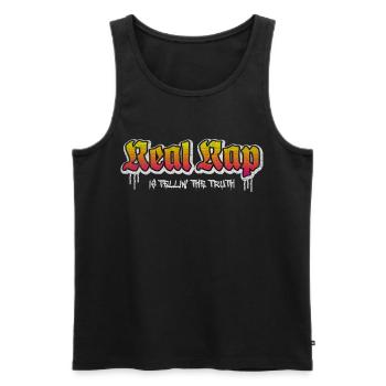 Real Rap - Männer Premium Bio Tank Top - Schwarz - Vorne - Michal (187cm)