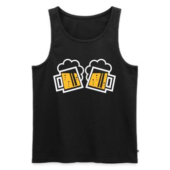2 Bayrische Prosten (NEG) - Männer Premium Bio Tank Top - Schwarz - Vorne - Michal (187cm)