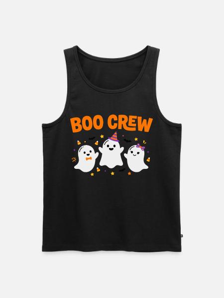 Boo Crew Halloween Three Ghosts - Men's Premium Organic Tank Top - black