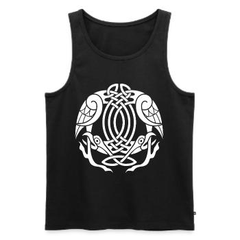 Celtic Eagles (Weiß) - Männer Premium Bio Tank Top - Schwarz - Vorne - Michal (187cm)
