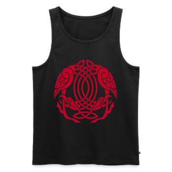 Celtic Eagles (Red) - Men's Premium Organic Tank Top - black - Front - Michal (187cm)