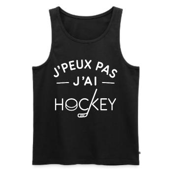 Hockey Humour Cadeau Fan de Sport sur Glace - Débardeur bio Premium Homme - noir - Devant - Michal (187cm)