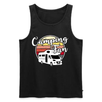 Camping Fan Wohnmobil Camper  - Männer Premium Bio Tank Top - Schwarz - Vorne - Michal (187cm)