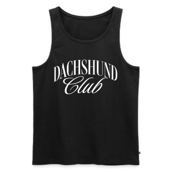 Dachshund Club - Männer Premium Bio Tank Top - Schwarz - Vorne - Michal (187cm)