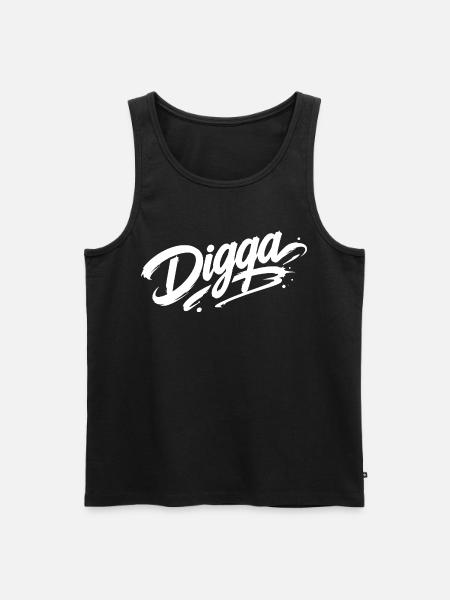 Digga | Cooler Graffiti Spruch | Jugendwort - Männer Premium Bio Tank Top - Schwarz