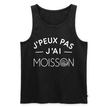 Moisson Humour Cadeau Passionné d'Agriculture - Débardeur bio Premium Homme - noir - Devant - Michal (187cm)