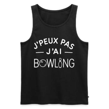 Bowling Humour Cadeau Passionné de Quilles - Débardeur bio Premium Homme - noir - Devant - Michal (187cm)