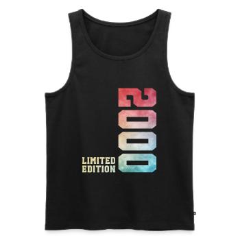 26. Geburtstag Limited Edition 2000 Jahrgang 2000 - Männer Premium Bio Tank Top - Schwarz - Vorne - Michal (187cm)