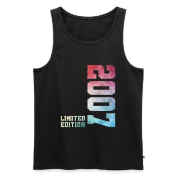 19. Geburtstag Limited Edition 2007 Jahrgang 2007 - Männer Premium Bio Tank Top - Schwarz - Vorne - Michal (187cm)