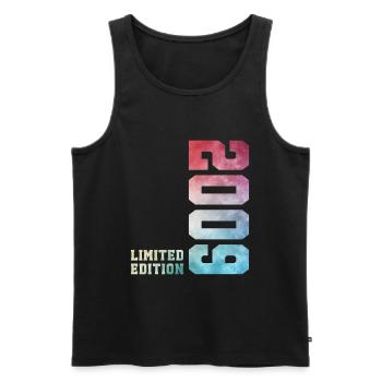17. Geburtstag Limited Edition 2009 Jahrgang 2009 - Männer Premium Bio Tank Top - Schwarz - Vorne - Michal (187cm)