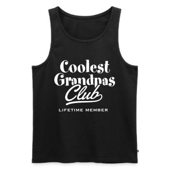 Coolest Grandpas Club - Männer Premium Bio Tank Top - Schwarz - Vorne - Michal (187cm)