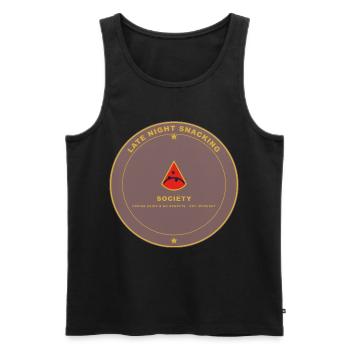 Midnight Snack Society Pink - Men's Premium Organic Tank Top - black - Front - Michal (187cm)