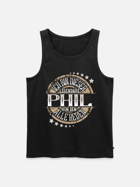 Phil - Männer Premium Bio Tank Top - Schwarz