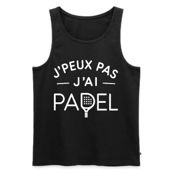 Padel Humour Cadeau Passionné de Raquette - Débardeur bio Premium Homme - noir - Devant - Michal (187cm)