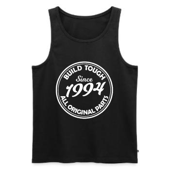 Vintage Abzeichen Seit 1994 - Männer Premium Bio Tank Top - Schwarz - Vorne - Michal (187cm)