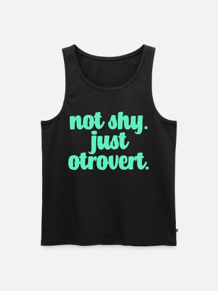 Not shy otrovert - Men's Premium Organic Tank Top - black