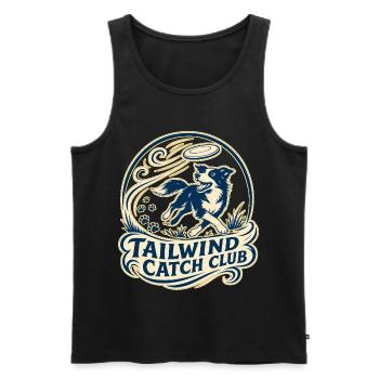 TAILWIND CATCH CLUB Hund - Männer Premium Bio Tank Top - Schwarz - Vorne - Michal (187cm)