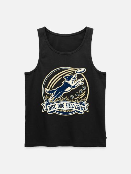 DISC DOG FIELD CREW Hund - Men's Premium Organic Tank Top - black