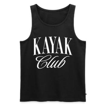 Kayak Club - Men's Premium Organic Tank Top - black - Front - Michal (187cm)