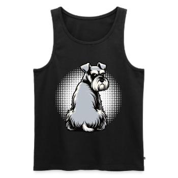 Schnauzer géant Schnauzer Propriétaire de Schnauzer - Débardeur bio Premium Homme - noir - Devant - Michal (187cm)
