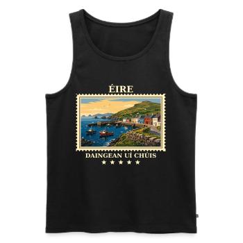 Irland Dingle Vintage Reisemarke - Männer Premium Bio Tank Top - Schwarz - Vorne - Michal (187cm)