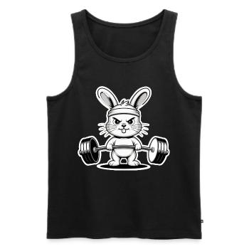 Pumpernickel Rabbit - Men's Premium Organic Tank Top - black - Front - Michal (187cm)