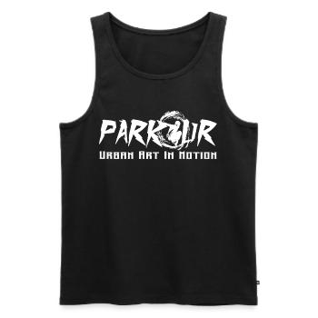 Parkour - Männer Premium Bio Tank Top - Schwarz - Vorne - Michal (187cm)