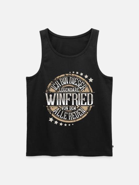 Winfried - Männer Premium Bio Tank Top - Schwarz