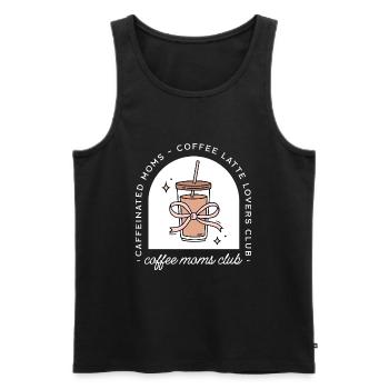 Coffee Moms Club - Männer Premium Bio Tank Top - Schwarz - Vorne - Michal (187cm)