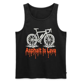 Asphalt Is Lava Bike - Männer Premium Bio Tank Top - Schwarz - Vorne - Michal (187cm)