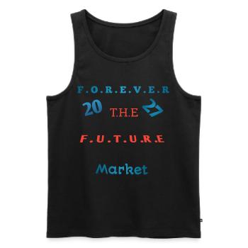 Forever 20 Der Zukunftsmarkt - Männer Premium Bio Tank Top - Schwarz - Vorne - Michal (187cm)