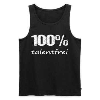 Un dicton drôle 100 % sans talent - Débardeur bio Premium Homme - noir - Devant - Michal (187cm)