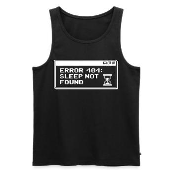 404 Sleep Not Found Pixel - Men's Premium Organic Tank Top - black - Front - Michal (187cm)